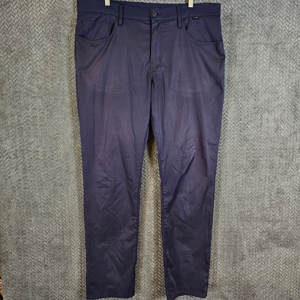 Travis Mathew Open to Close Mens Navy Blue Performance Golf Pants Size 36 Solid‎